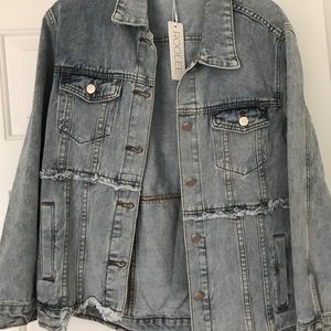 Never worn oversized denim jacket
